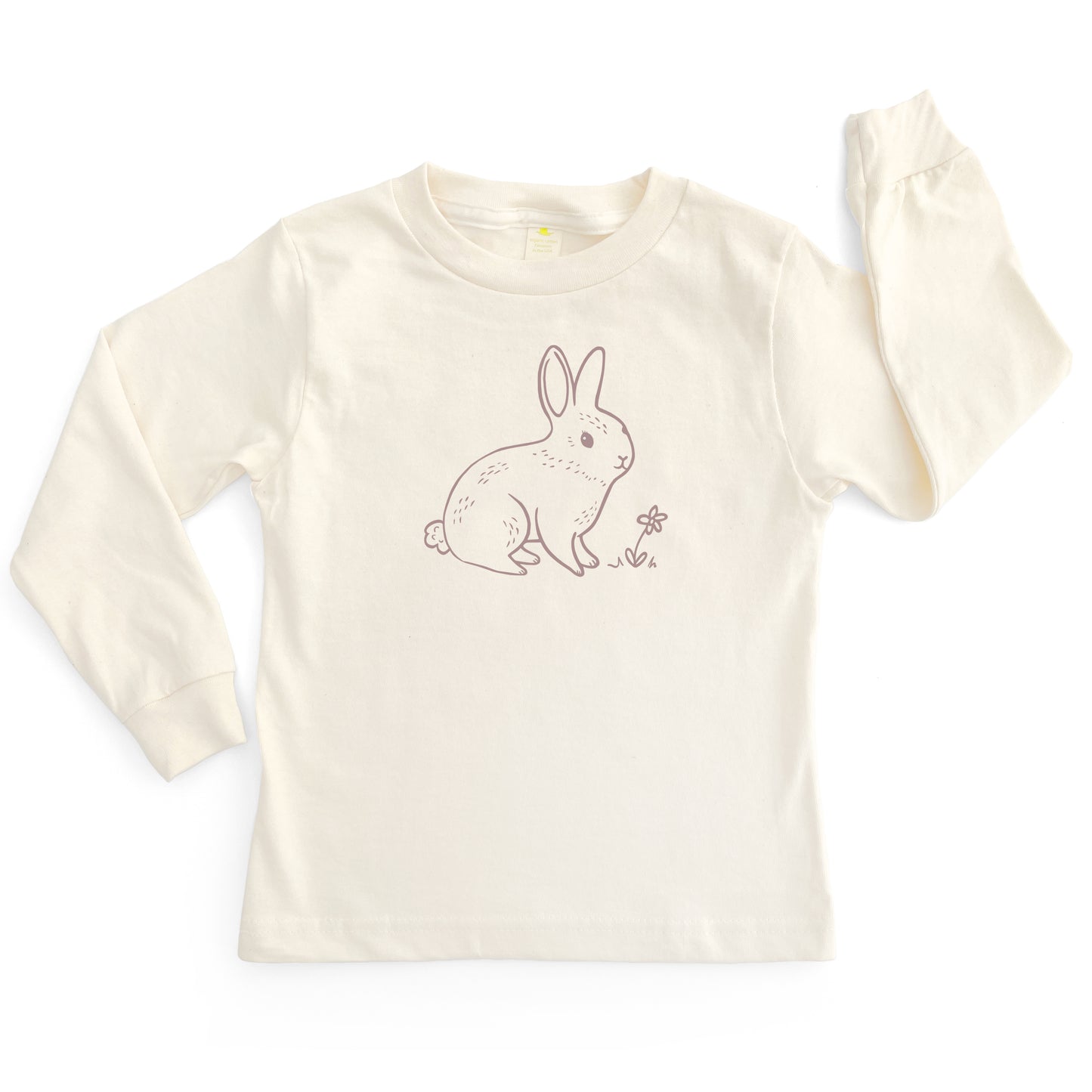 BUNNY ORGANIC COTTON LONG SLEEVE KIDS' T-SHIRT