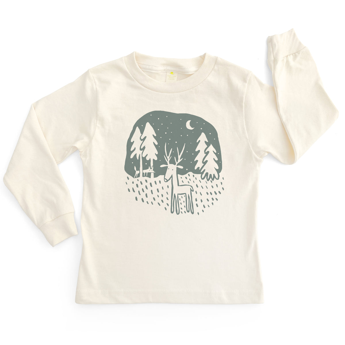DEER FRIEND ORGANIC COTTON LONG SLEEVE KIDS' T-SHIRT
