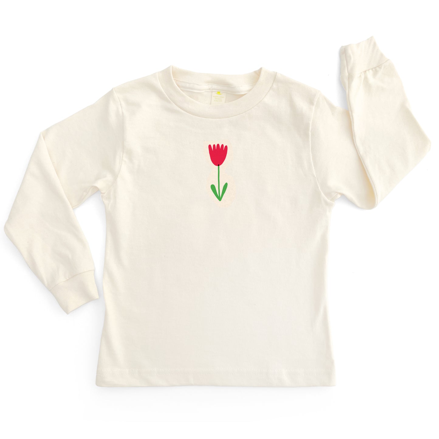 MINI FLOWER ORGANIC COTTON LONG SLEEVE KIDS' T-SHIRT