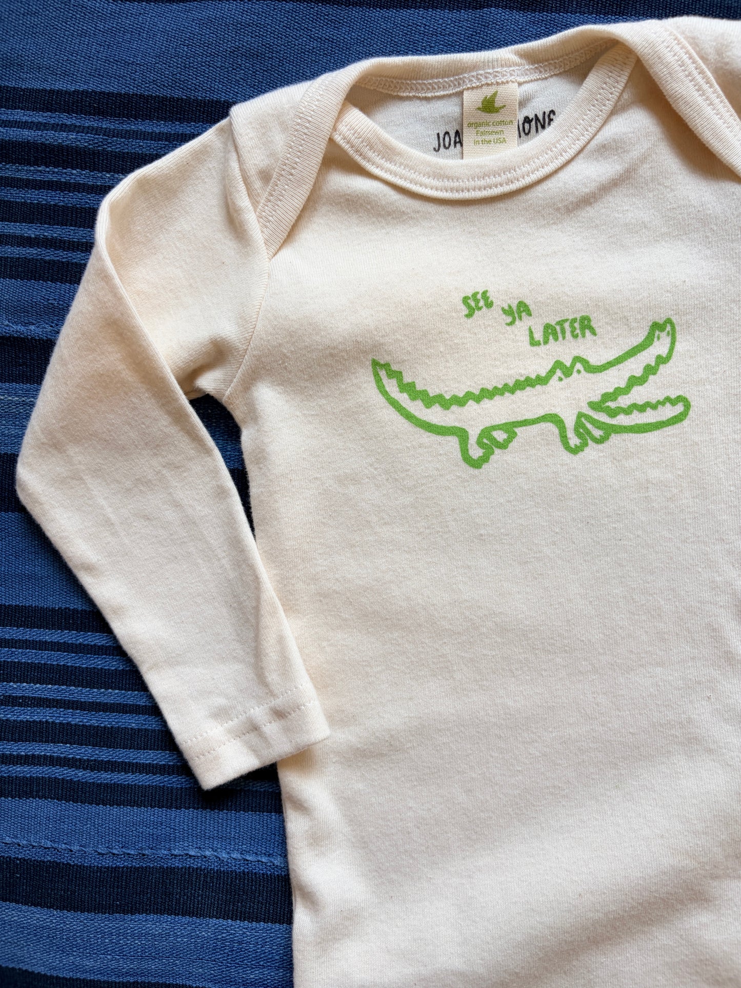 LATER GATOR | ORGANIC COTTON BABY ONESIE | LONG SLEEVES