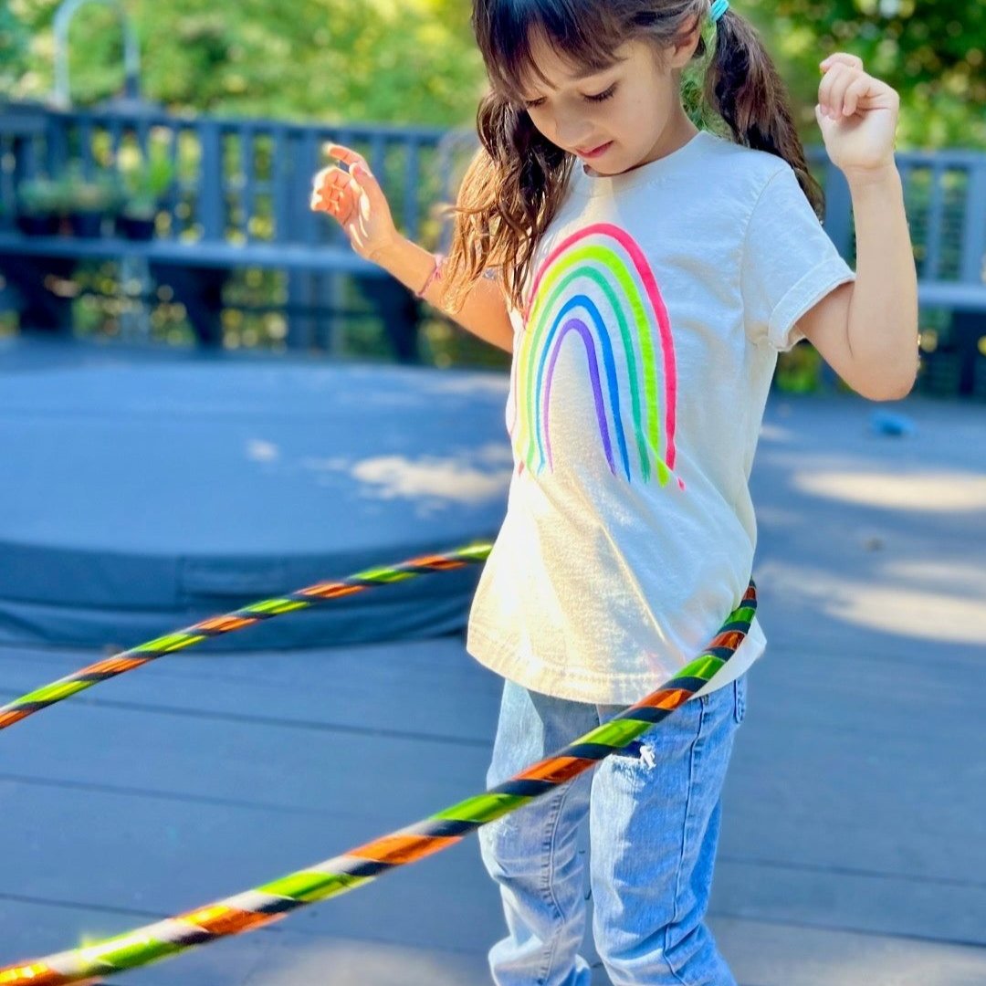 HAND PAINTED RAINBOW | ORGANIC COTTON T-SHIRT