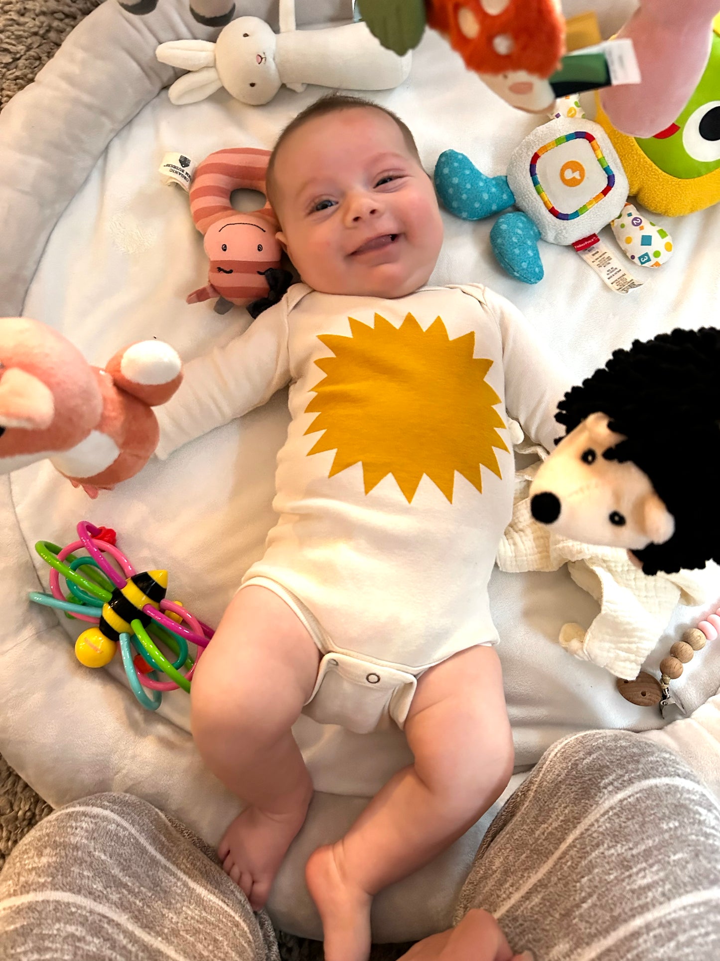 SUN | ORGANIC COTTON BABY ONESIE | LONG SLEEVES