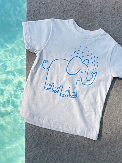 SPLASHY ELEPHANT | ORGANIC COTTON T-SHIRT