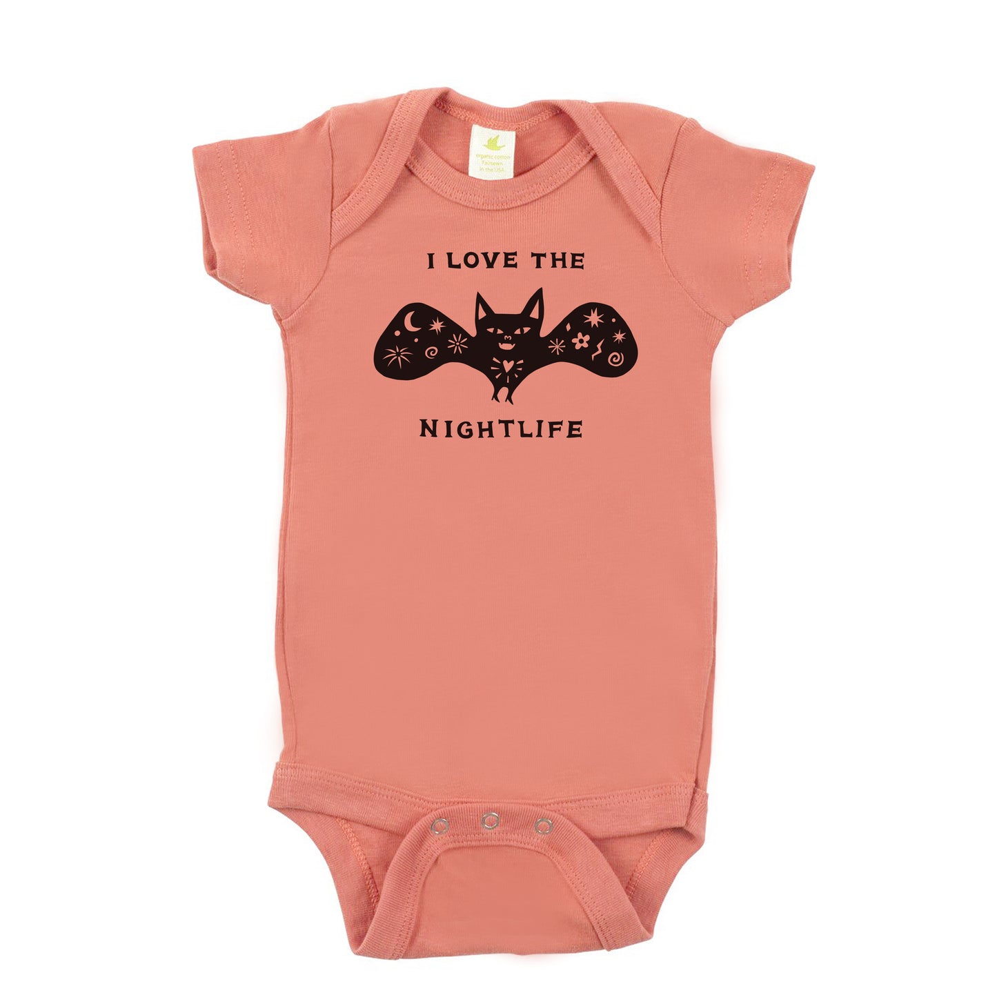 BAT ORGANIC COTTON BABY ONESIE