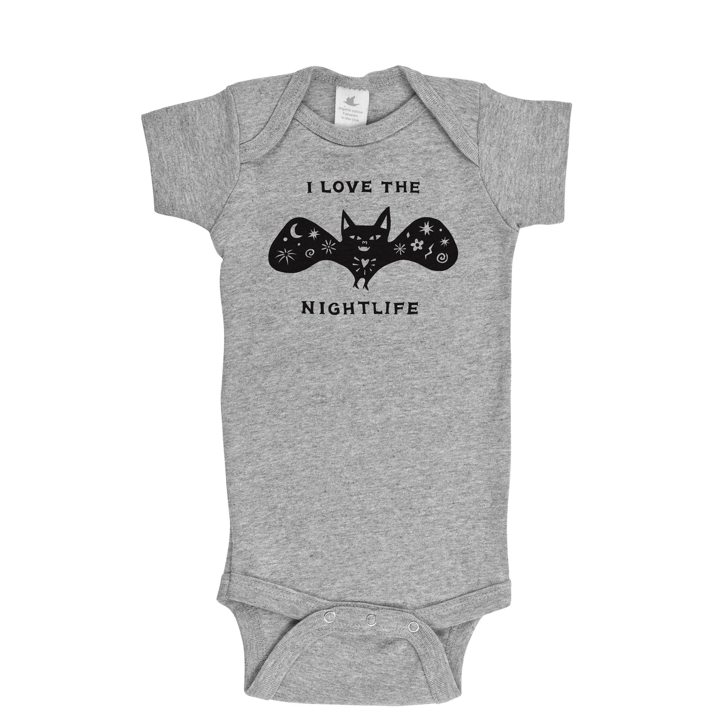 BAT ORGANIC COTTON BABY ONESIE