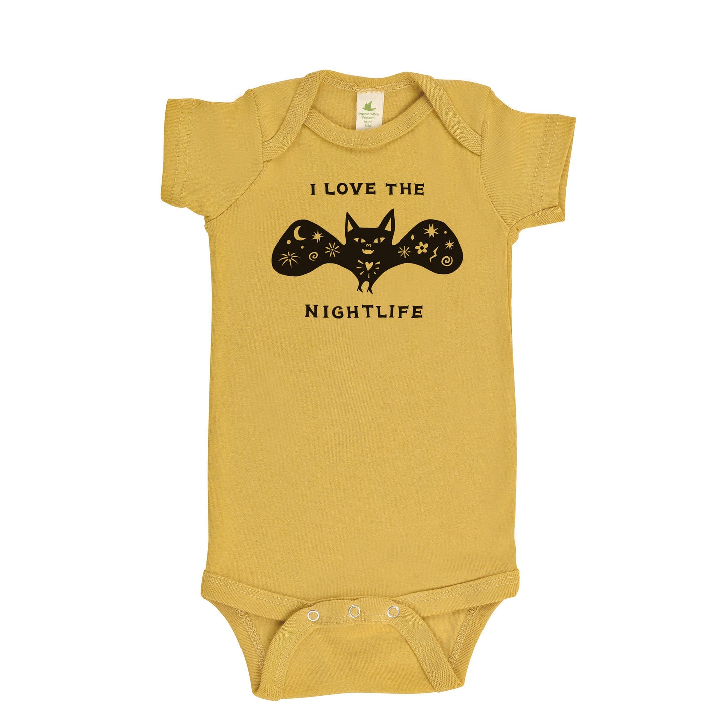BAT ORGANIC COTTON BABY ONESIE