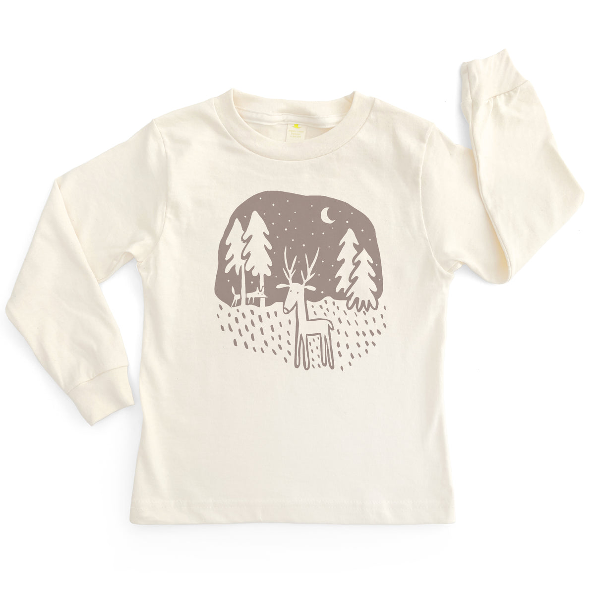 DEER FRIEND ORGANIC COTTON LONG SLEEVE KIDS' T-SHIRT