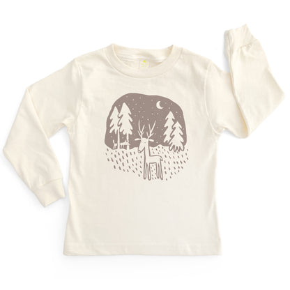 DEER FRIEND ORGANIC COTTON LONG SLEEVE KIDS' T-SHIRT