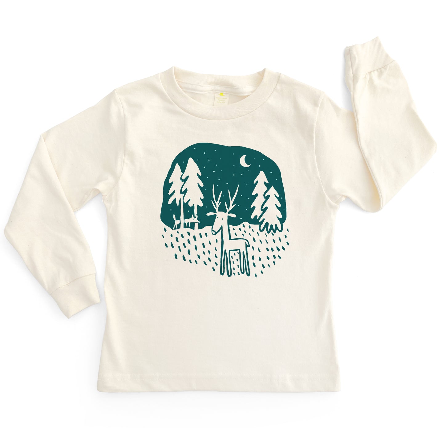 DEER FRIEND ORGANIC COTTON LONG SLEEVE KIDS' T-SHIRT
