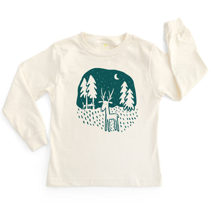 DEER FRIEND ORGANIC COTTON LONG SLEEVE KIDS' T-SHIRT