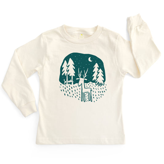 DEER FRIEND ORGANIC COTTON LONG SLEEVE KIDS' T-SHIRT