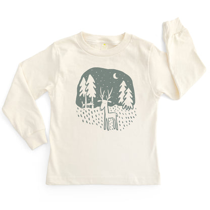 DEER FRIEND ORGANIC COTTON LONG SLEEVE KIDS' T-SHIRT