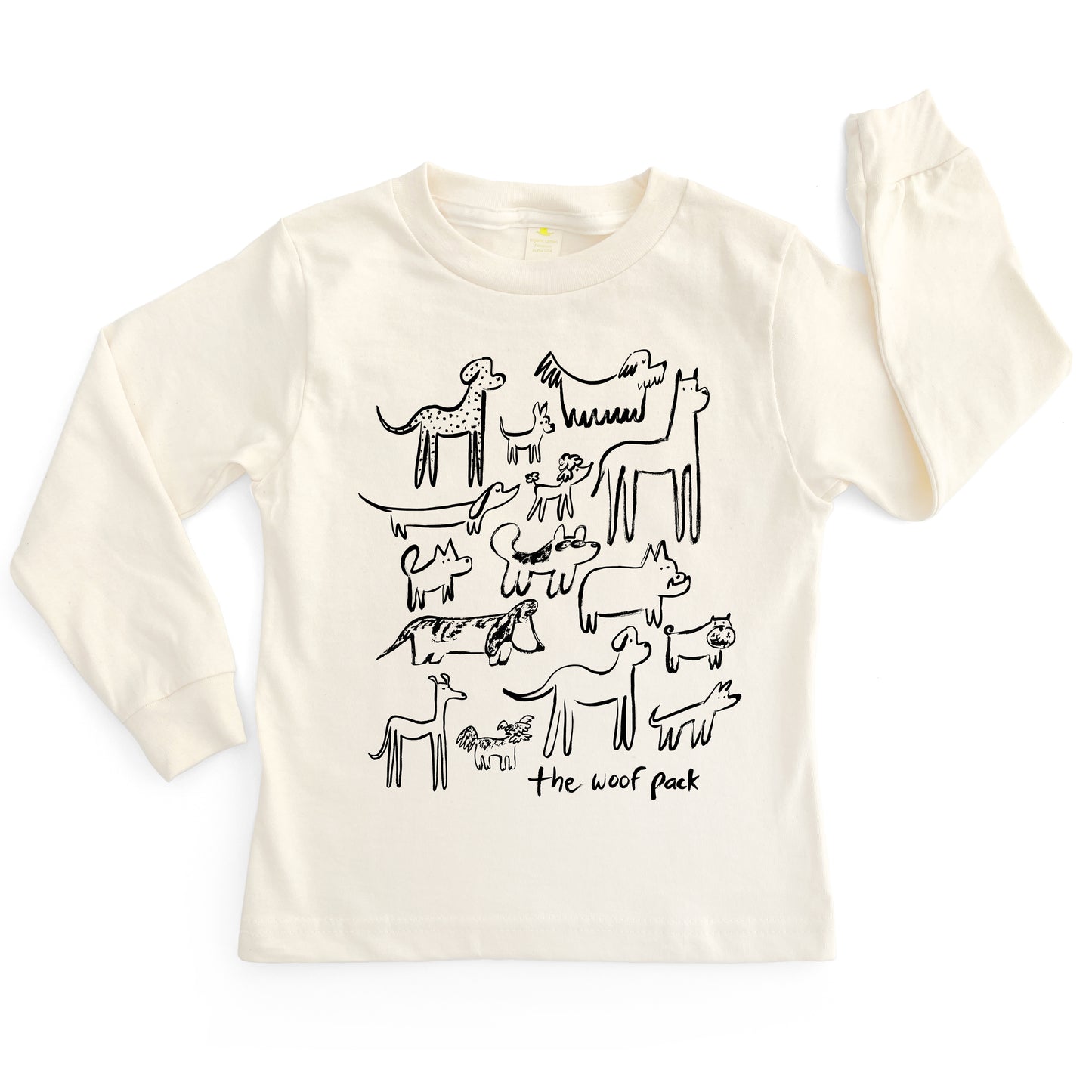 WOOF PACK | ORGANIC COTTON LONG SLEEVE KIDS' T-SHIRT