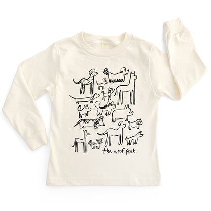 WOOF PACK | ORGANIC COTTON LONG SLEEVE KIDS' T-SHIRT