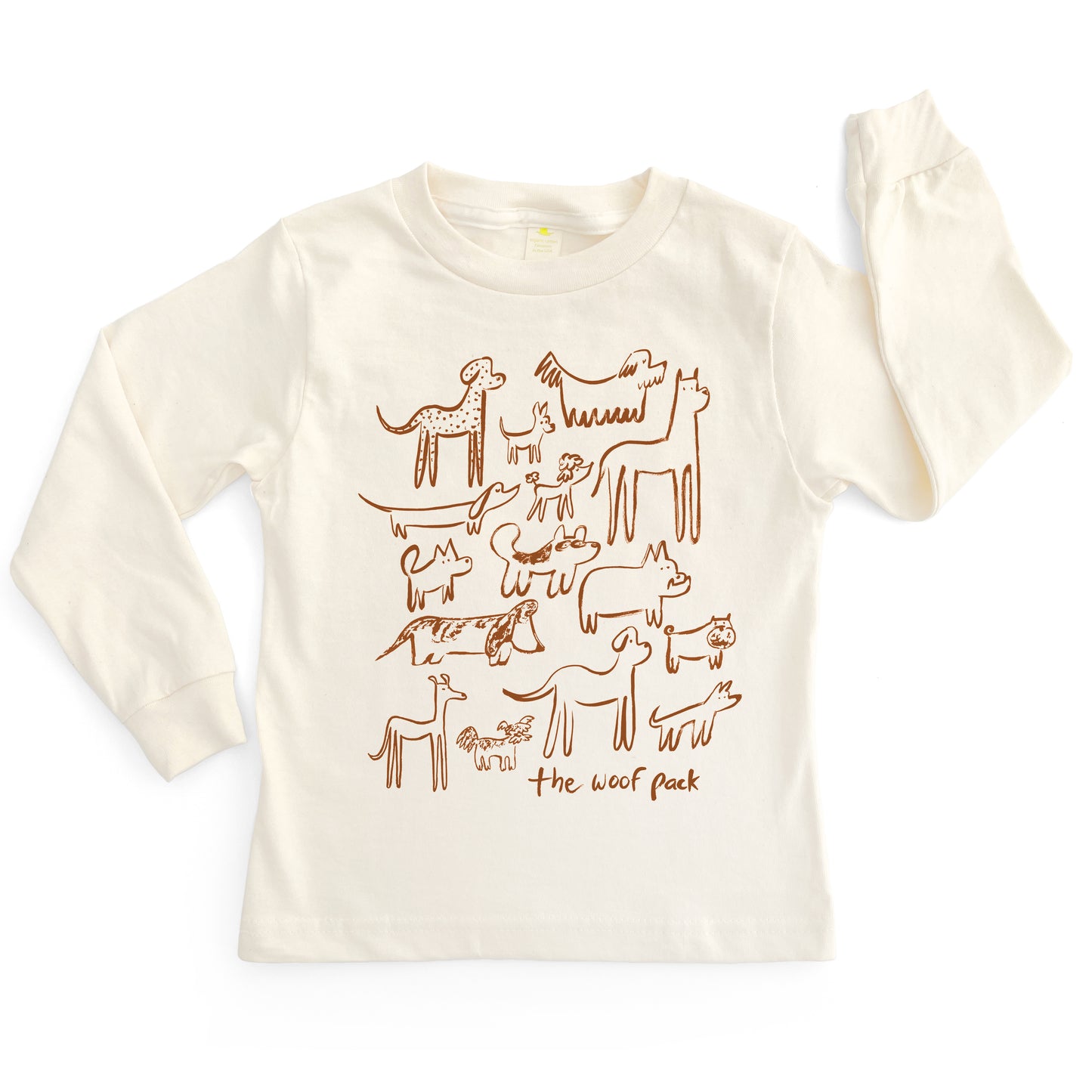 WOOF PACK | ORGANIC COTTON LONG SLEEVE KIDS' T-SHIRT