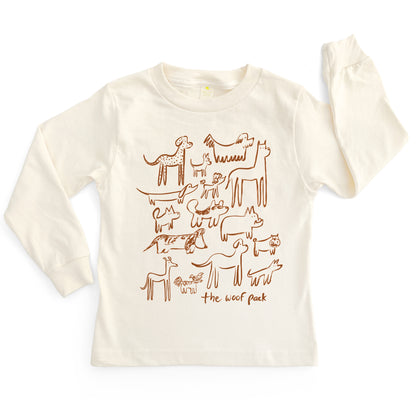 WOOF PACK | ORGANIC COTTON LONG SLEEVE KIDS' T-SHIRT