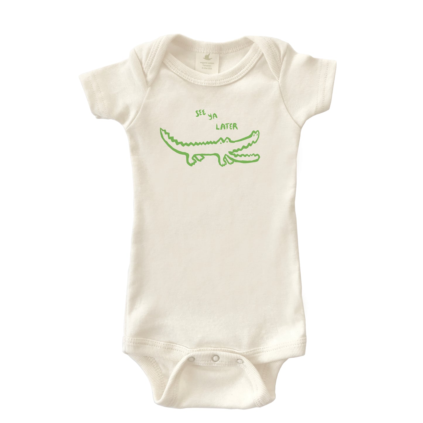 LATER GATOR | ORGANIC COTTON BABY ONESIE