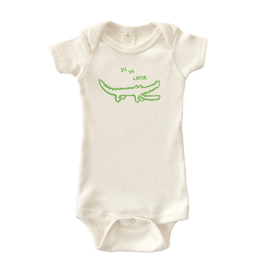 LATER GATOR | ORGANIC COTTON BABY ONESIE