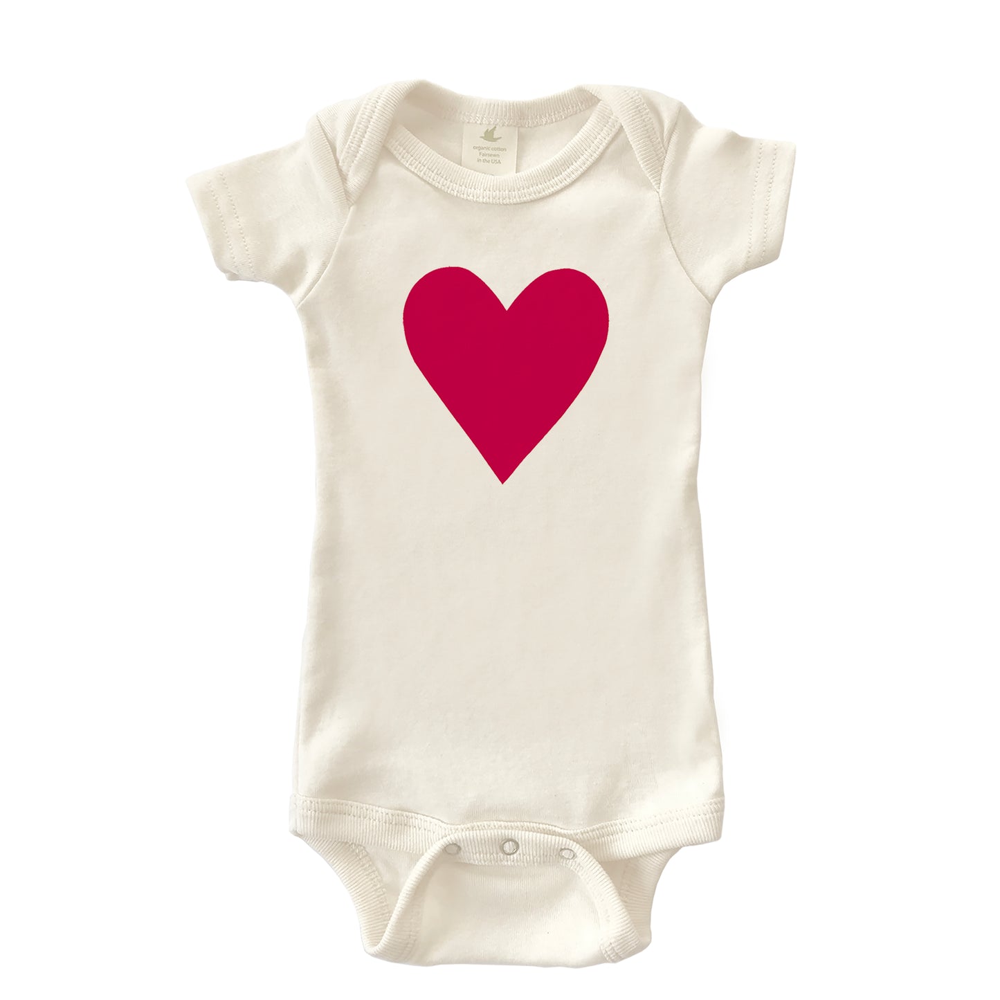 HEART | ORGANIC COTTON BABY ONESIE