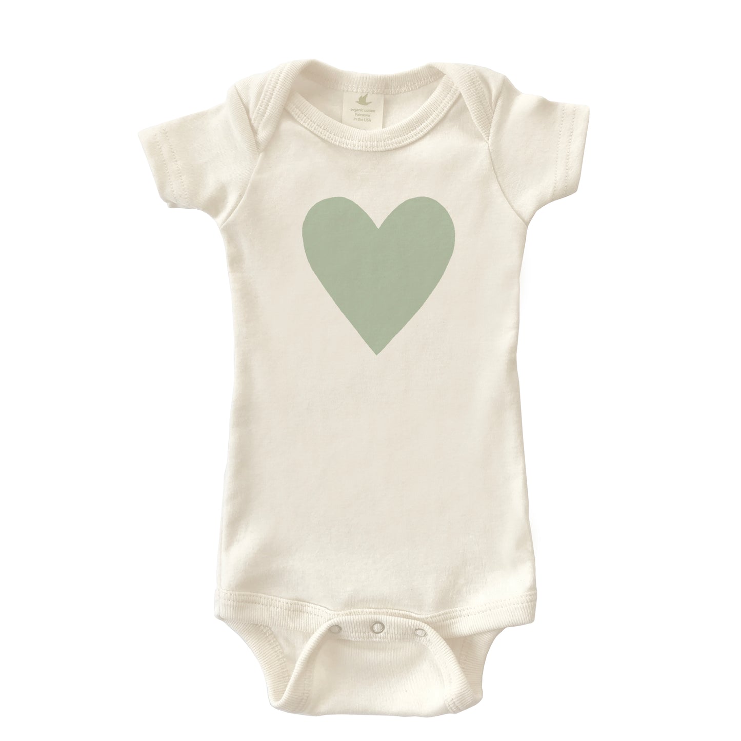 HEART | ORGANIC COTTON BABY ONESIE