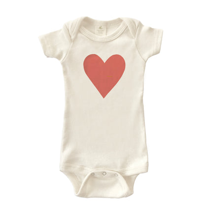 HEART | ORGANIC COTTON BABY ONESIE