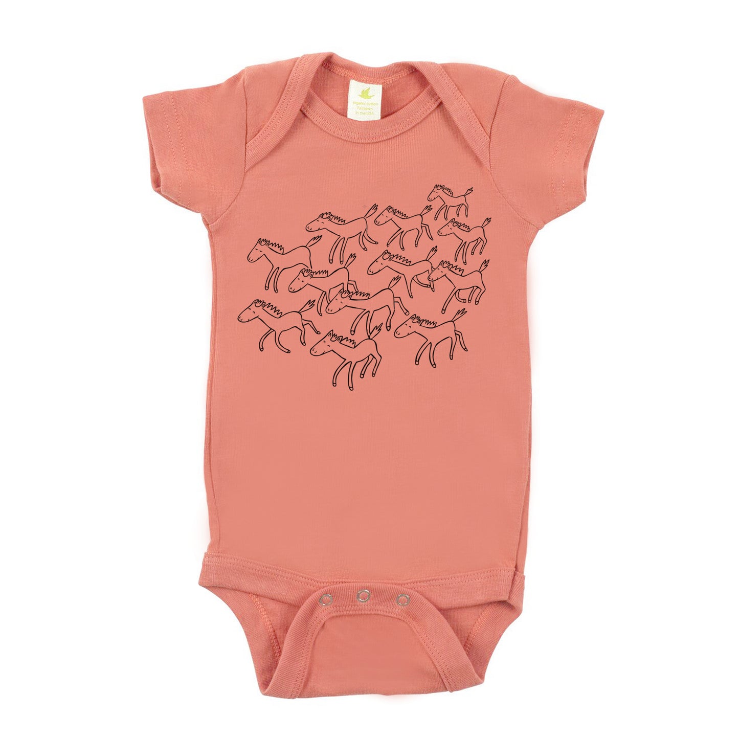 HORSES | ORGANIC COTTON BABY ONESIE