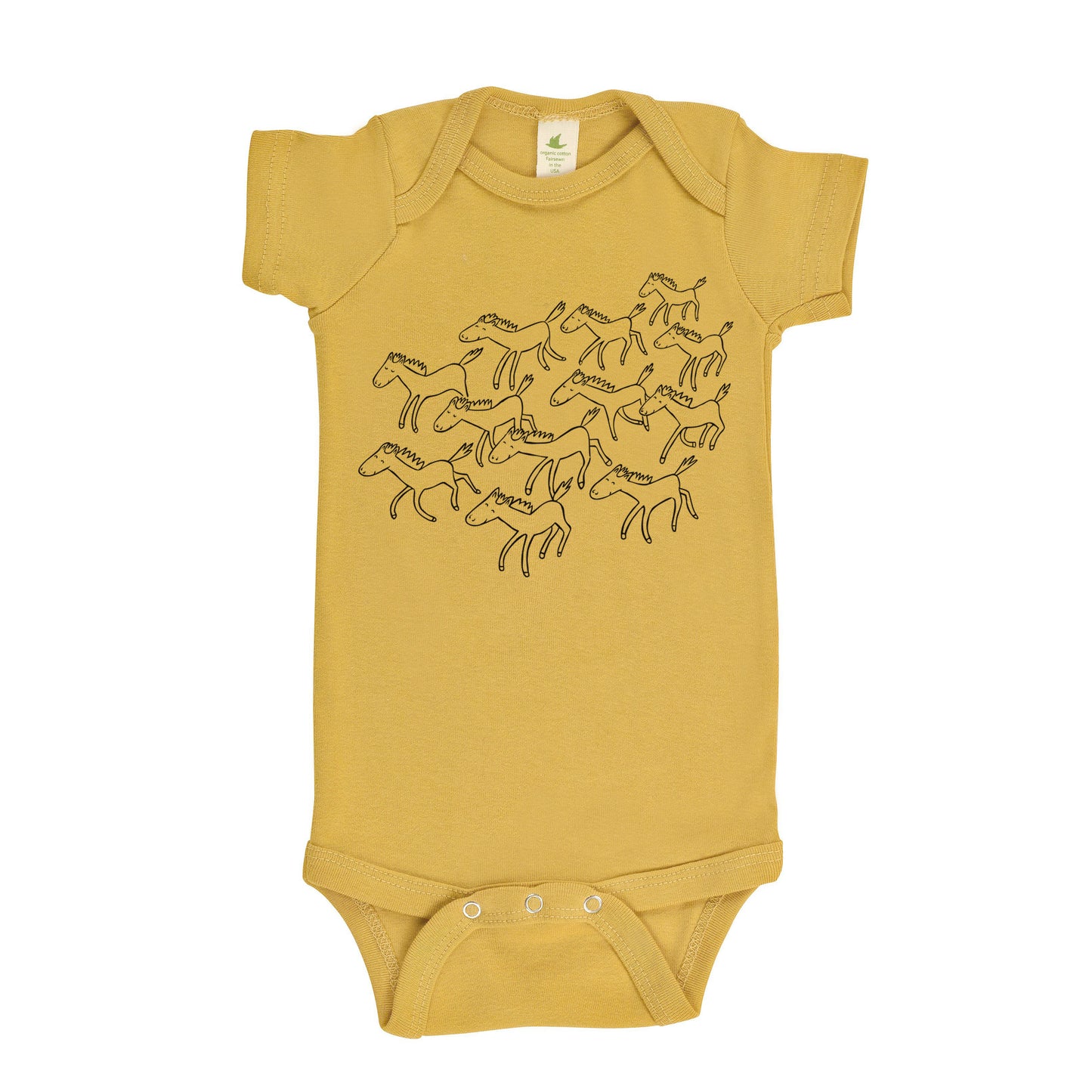 HORSES | ORGANIC COTTON BABY ONESIE