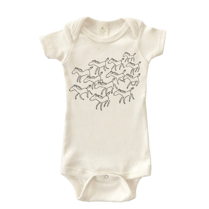 HORSES | ORGANIC COTTON BABY ONESIE