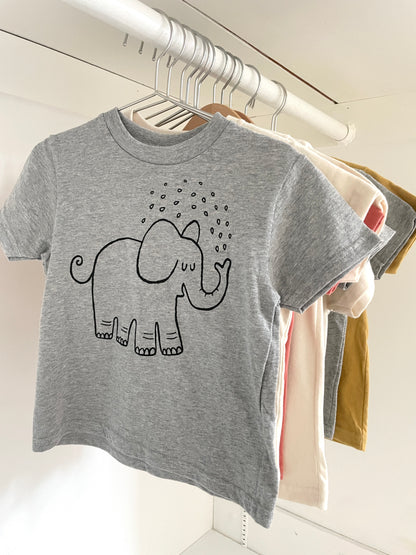 SPLASHY ELEPHANT | ORGANIC COTTON T-SHIRT