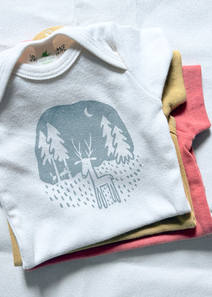 DEER FRIEND ORGANIC COTTON BABY ONESIE