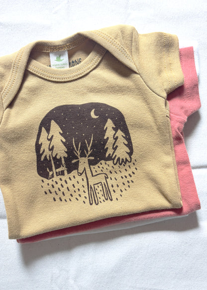 DEER FRIEND ORGANIC COTTON BABY ONESIE