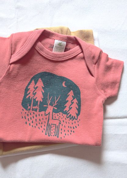 DEER FRIEND ORGANIC COTTON BABY ONESIE