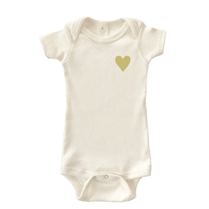 MINI HEART | ORGANIC COTTON BABY ONESIE