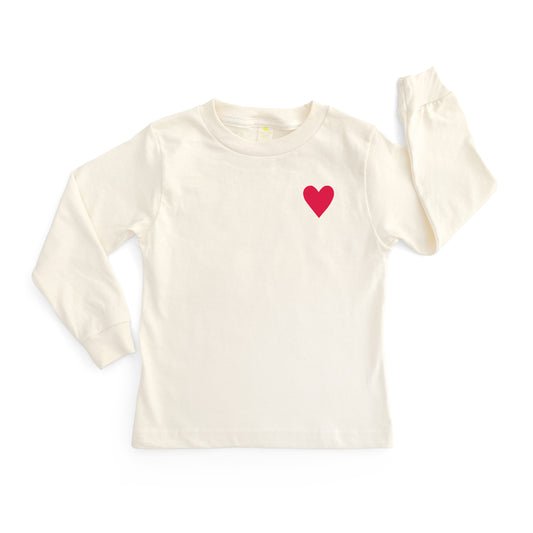 MINI HEART | ORGANIC COTTON LONG SLEEVE T-SHIRT