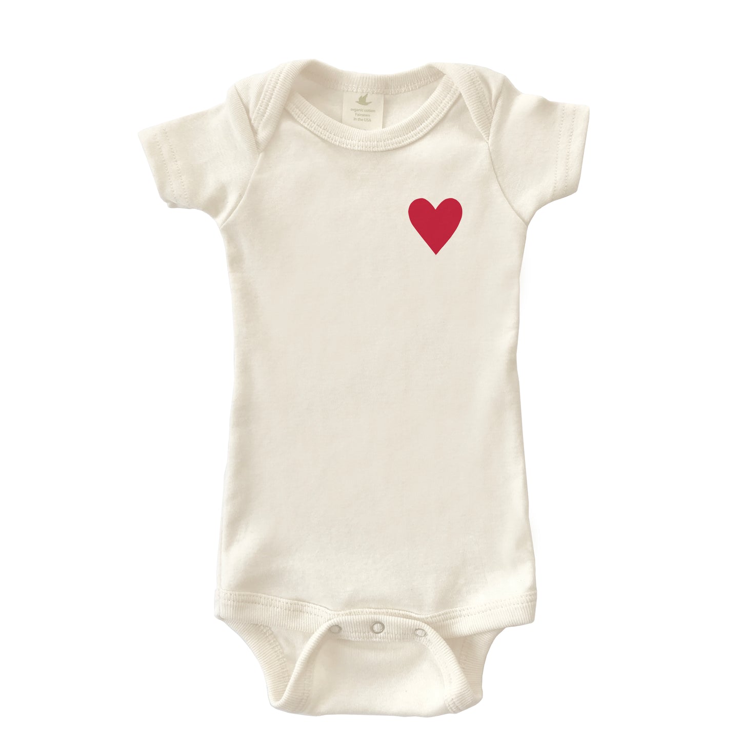 MINI HEART | ORGANIC COTTON BABY ONESIE