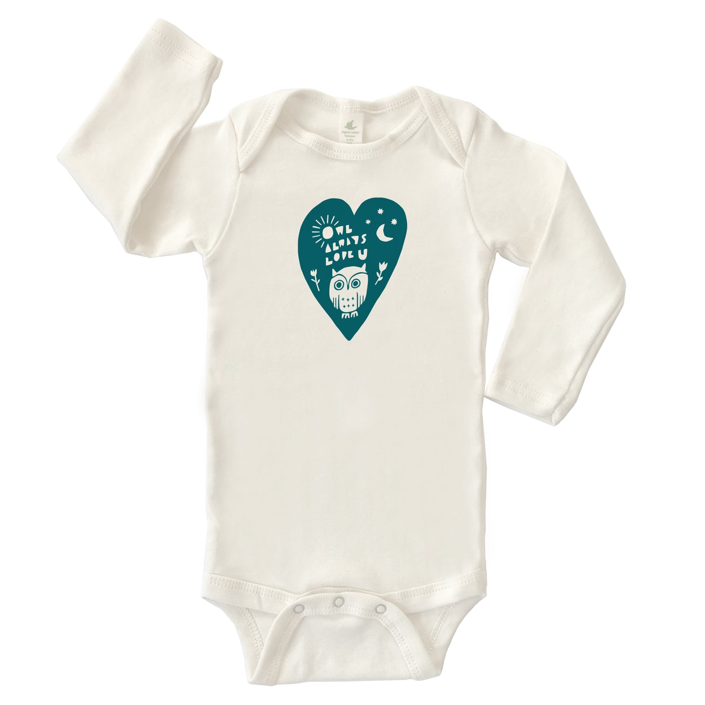 OWL ALWAYS | ORGANIC COTTON BABY ONESIE | LONG SLEEVES