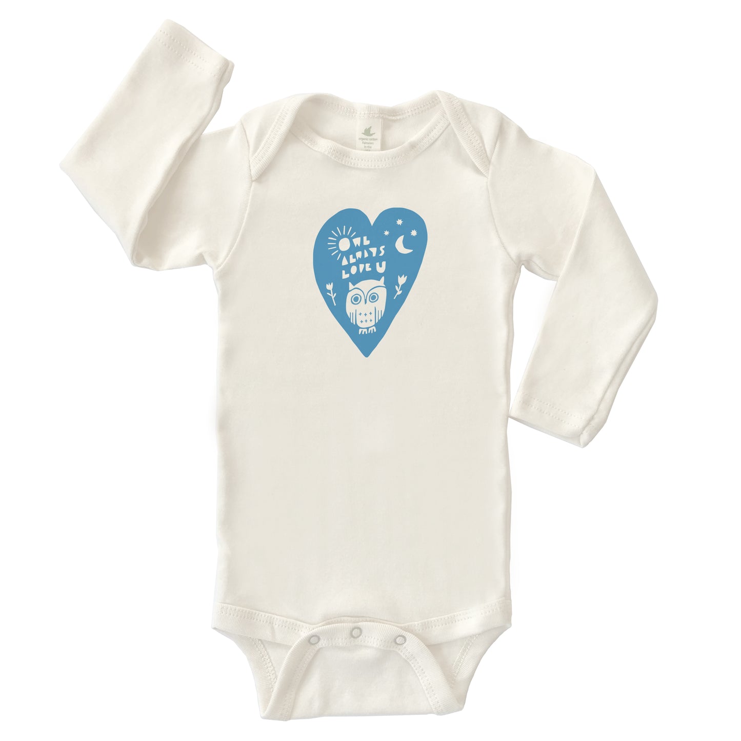 OWL ALWAYS | ORGANIC COTTON BABY ONESIE | LONG SLEEVES