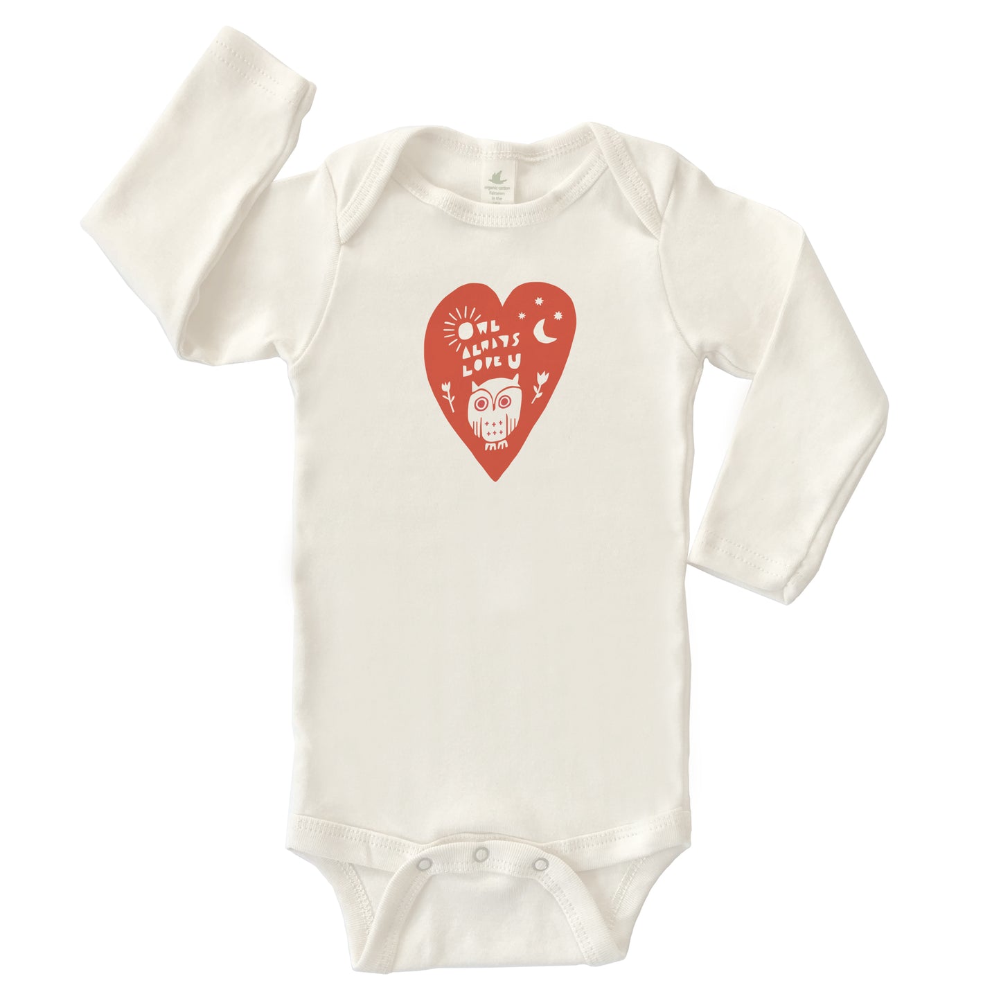 OWL ALWAYS | ORGANIC COTTON BABY ONESIE | LONG SLEEVES