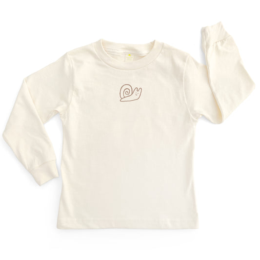 SNAIL ORGANIC COTTON LONG SLEEVE KIDS' T-SHIRT
