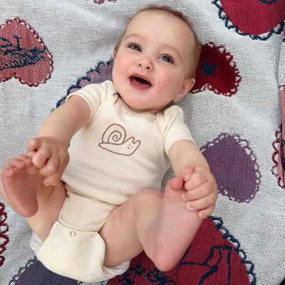 SNAIL ORGANIC COTTON BABY ONESIE