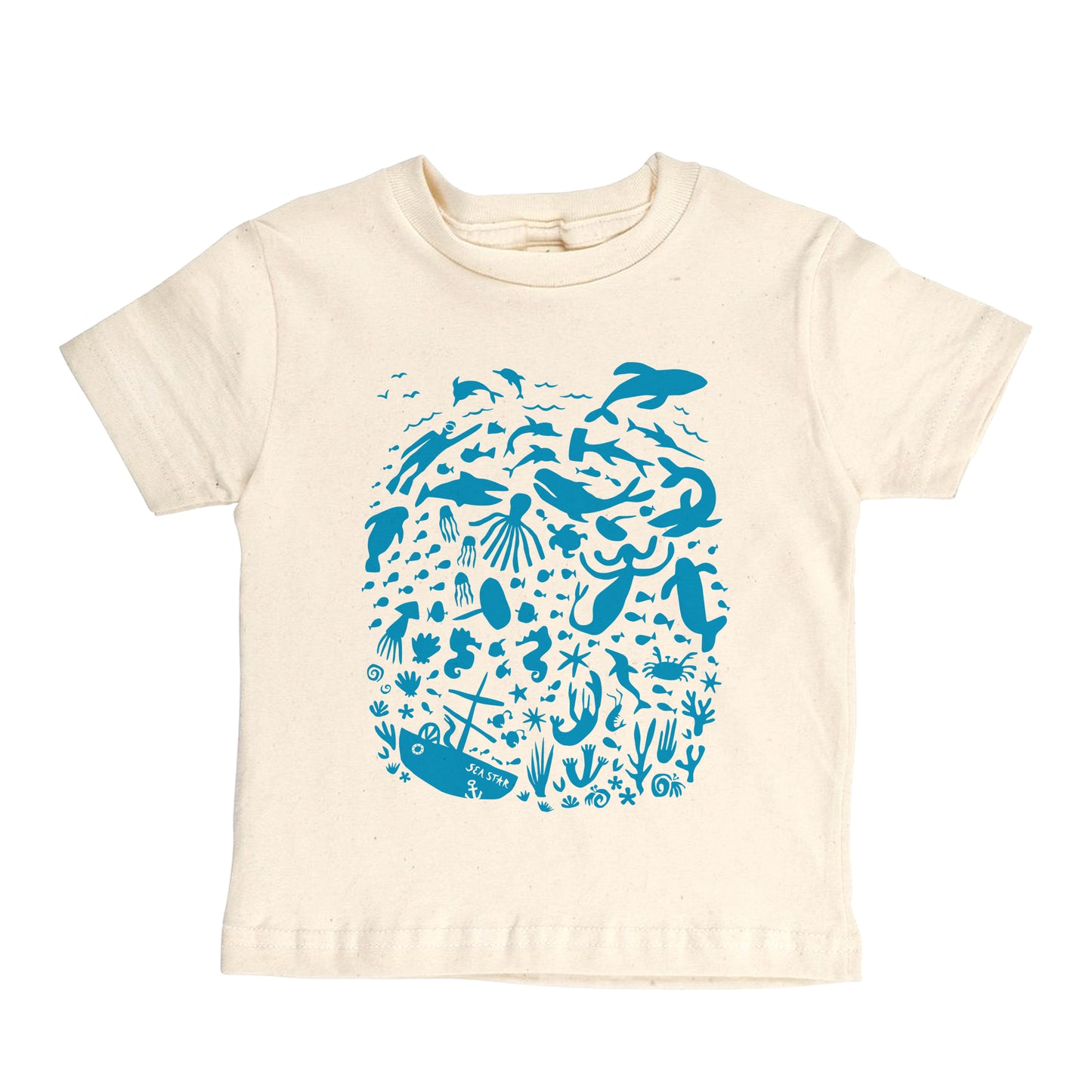 DEEP BLUE SEA ORGANIC COTTON KIDS' T-SHIRT