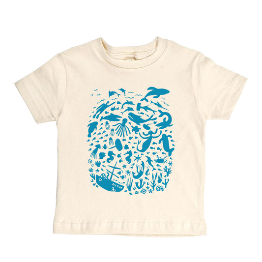 DEEP BLUE SEA ORGANIC COTTON KIDS' T-SHIRT