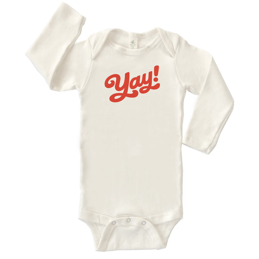 YAY! | ORGANIC COTTON BABY LONG SLEEVE ONESIE