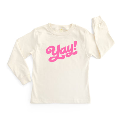 YAY! | ORGANIC COTTON LONG SLEEVE T-SHIRT