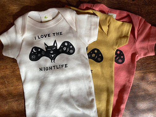 BAT | ORGANIC COTTON BABY ONESIE